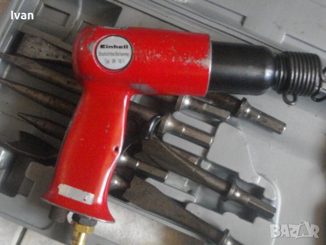 Немски Пневматичен Къртач-Секач Einhell Typ DH18/1-с 7 бр.Шила-Комплект-Професионален, снимка 10 - Други инструменти - 40894693