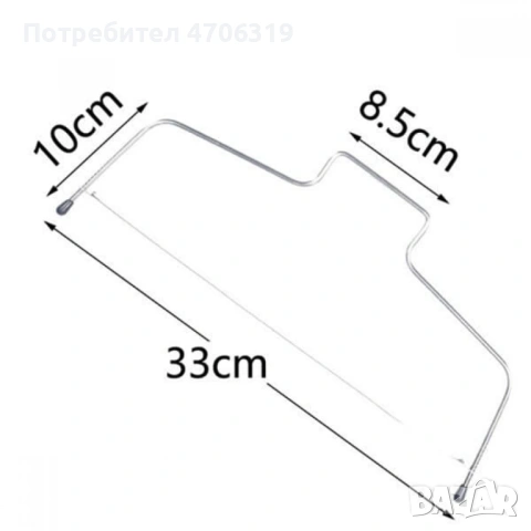 Уред за рязане на блатове и торти ,тип лък, снимка 4 - Форми - 53191081