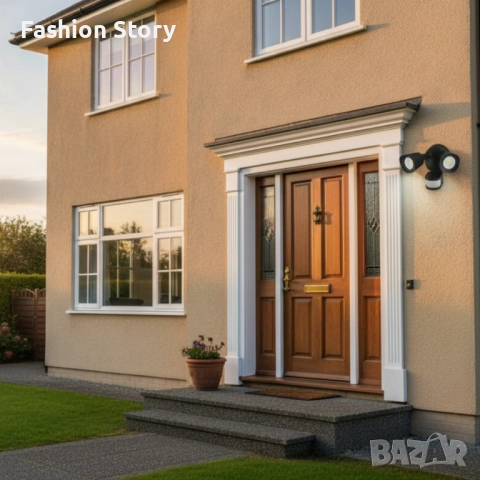 Външна LED лампа с датчик за движение, снимка 2 - Външни лампи - 51790036