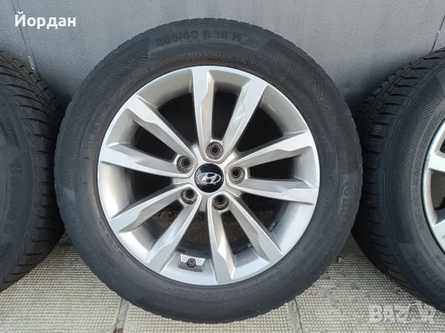 Оригинални джанти със зимни гуми 16 ' 5x114,3 HYUNDAI I40  / ХЮНДАЙ И40, снимка 9 - Гуми и джанти - 48511244