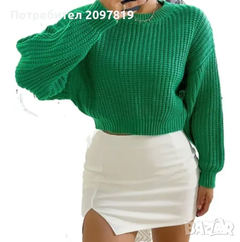 Дамски плетен пуловер, снимка 4 - Блузи с дълъг ръкав и пуловери - 48181327