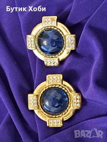 Раритет ! Винтидж обеци/клипси  Louis Feraud, снимка 2 - Антикварни и старинни предмети - 40530859