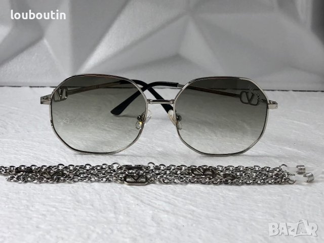Valentino дамски слънчеви очила Осмоъгълник с верижка синджир, снимка 7 - Слънчеви и диоптрични очила - 41846901