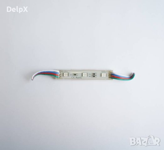 Светодиодна лайсна RGB с 3 диода самозалепваща 12V 1W, снимка 1 - Лед осветление - 42531188