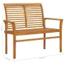 vidaXL Градинска пейка, 112 см, тик масив, снимка 5