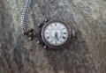 Колекционерски часовник Чайка, филигран, посребрен, медальон,работи отлично, снимка 2