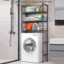 Многофункционална етажерка органайзер за пералня, Черна, снимка 1