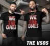 Мъжка тениска WWE The Bloodline We The Ones Tribal T-Shirt M Med в черно Black , снимка 3