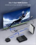 GANA HDMI Switch 3-in-1 Out – HDMI превключвател с дистанционно, 4K@60Hz (сив), снимка 4