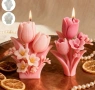 3d лале минзухар цветя 2 вида силиконов молд форма фондан шоколад гипс смола декор  свещ, снимка 6
