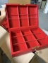 Кутии от MDF – червено мат, с ключалки и PVC разделители, снимка 1