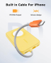 VEGER 5000mAh преносимо зарядно устройство USB C вход и изход за iPhone Samsung Huawei,жълто, розово, снимка 3