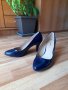Тъмносини лачени обувки номер 39, снимка 1 - Дамски елегантни обувки - 42162926
