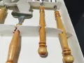 ретро прибори за сервиране с дървени дръжки , снимка 6