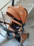 Бебешка количка Hot Mom, Модел 2 в 1, Еко кожа, Кафяв цвят, снимка 8