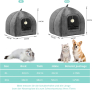 Сгъваема котешка къща 2в1 KEEPREAPER Cat Cave Dog Cave Large Cats XXL with Balls, куче , снимка 2