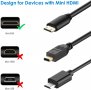 Високоскоростен двупосочен кабел Rankie Mini HDMI към HDMI кабел, 1080P Full HD, 1,8 м., снимка 3