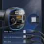 FM трансмитер 12V/24V с 2 USB Type-C и кабел с 3 накрайника, снимка 3