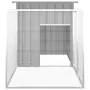 vidaXL Клетка за пилета сива 200x91x100 см поцинкована стомана, снимка 3