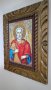 Дърворезба- рамка с икона на Свети Мина- декупаж, снимка 2