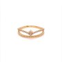Златен дамски пръстен 1,41гр. размер:57 14кр. проба:585 модел:20032-2, снимка 1 - Пръстени - 42528427