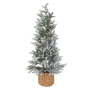Декоративна коледна снежна ела със саксия и LED осветление, 60см, снимка 3