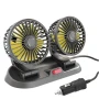 Двоен автомобилен вентилатор PG375 – 12V охлаждане с двойна сила, снимка 1