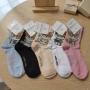 Дамски памучни чорапи с катерички – комплект от 5 , снимка 1
