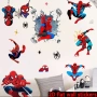 Спайдърмен Spiderman паяжина самозалепващ стикер лепенка за стена мебел прозорец детска стая детски, снимка 1