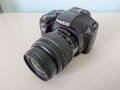 Нов Pentax K-X 12.4MP цифров DSLR фотоапарат с 18-55 AL обектив - пъллен комплект, снимка 2