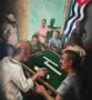 Авторска маслена картина "Кубински вечери" (90х80 см) – лятна/карибска тематика, масло/платно, снимка 2