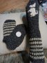 Ръчно плетени чорапи с картинка куче размер 39