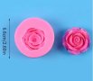 3D Едра роза на пъпка с притворени листа силиконов молд форма фондан гипс сапун свещ декор, снимка 3
