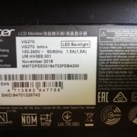 Acer VG270 Bmiix счупена матрица, снимка 4 - Монитори - 41517671