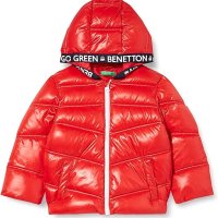 Зимно, пухено яке на Benetton! 12-18месеца, 82см., снимка 1 - Бебешки якета и елеци - 42357645