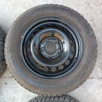 Неразличими от нови зимни гуми Uniroyal с джанти 15, снимка 4 - Гуми и джанти - 44658543