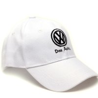 Автомобилна бяла шапка - Фолксваген (Volkswagen), снимка 1 - Шапки - 41061790
