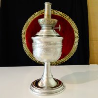 Газена лампа Кosmos Вrenner с картина Лорелай,калай. , снимка 3 - Антикварни и старинни предмети - 40951161