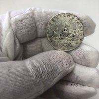Сребърна монета Италия 500 лири,1961, снимка 3 - Нумизматика и бонистика - 41402926
