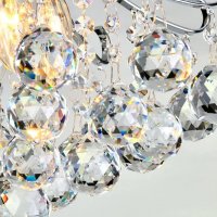 Сферичен кристален полилей, снимка 2 - Лампи за таван - 34313505