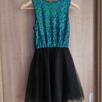 H&M - рокля с тюл и пайети, снимка 3 - Рокли - 41669306