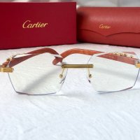 Cartier висок клас слънчеви очила Мъжки Дамски слънчеви с дървени дръжки, снимка 6 - Слънчеви и диоптрични очила - 41949038