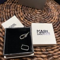 Дамски обеци Karl Lagerfeld нямалени, снимка 3 - Обеци - 42306364