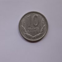 10 франка Мали 1961 г  Монета от Африка , снимка 2 - Нумизматика и бонистика - 40846227