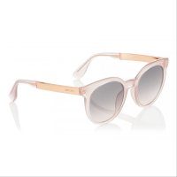 Jimmy Choo - Vivy - Pink Round Framed Sunglasses with Detachable Jewel Clip On, снимка 8 - Слънчеви и диоптрични очила - 40350753