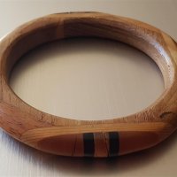 Дизайнерска ръчно изработена идианска дървена гривна, снимка 2 - Гривни - 42271430