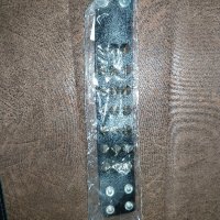 Черен ластичен колан с кожа и синджир подарък кожена гривна с метални шипове, снимка 3 - Колиета, медальони, синджири - 41974857