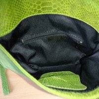 Зелена чанта клъч естествена кожа , снимка 4 - Чанти - 38888489