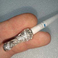 Сребърна Цигаре с много камъни втори модел, снимка 1 - Други - 42448322