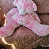 Голям плюшен розов мечок , снимка 1 - Плюшени играчки - 41802260